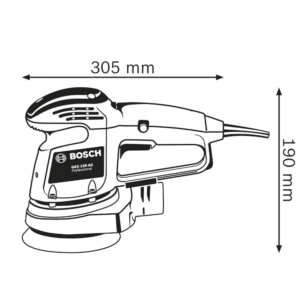 Levigatrice Rotoorbitale Bosch GEX 34-125 PRO 340W