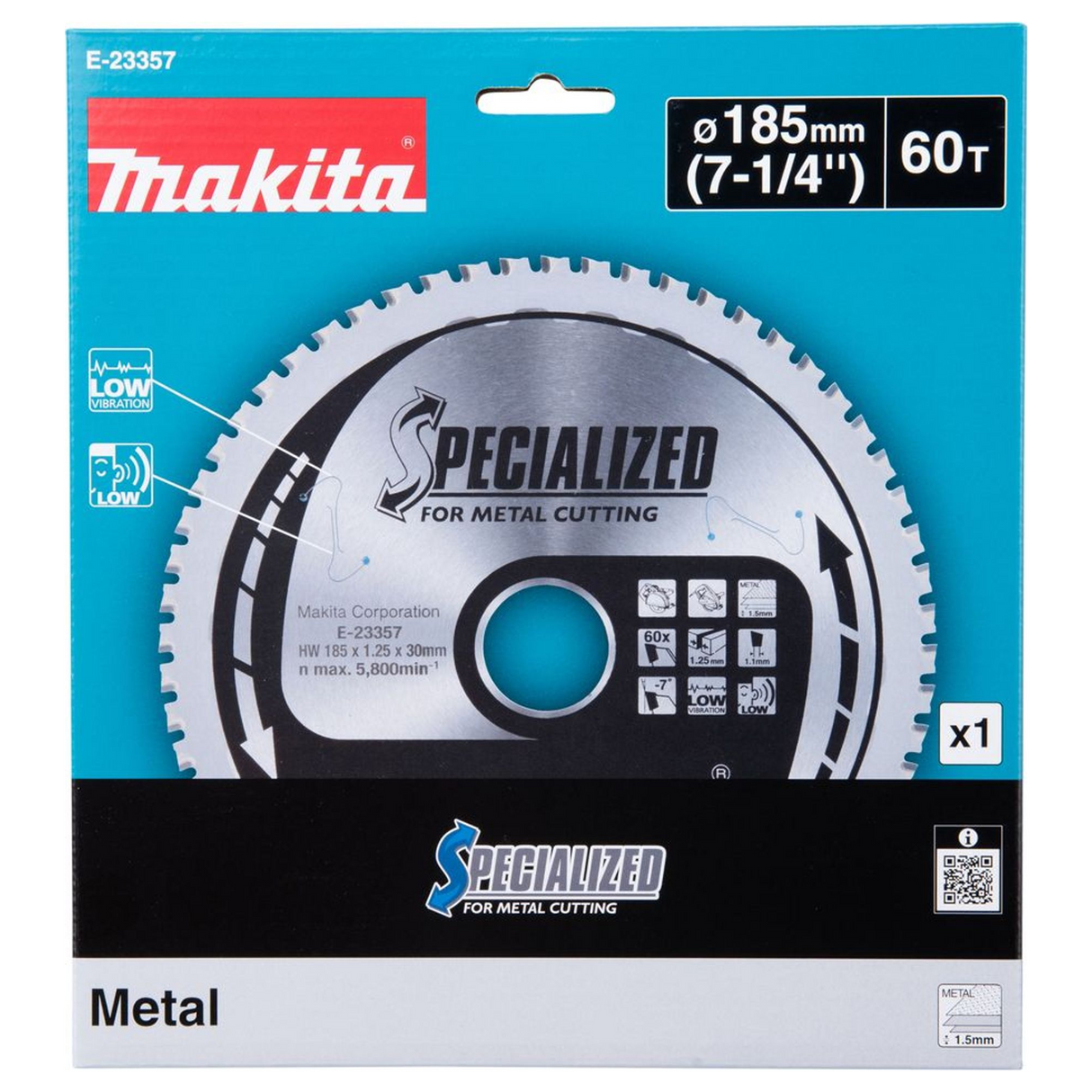 E-23357 - Cuchilla TCT Makita E-23357 185x30mm 60T - Imagen 4