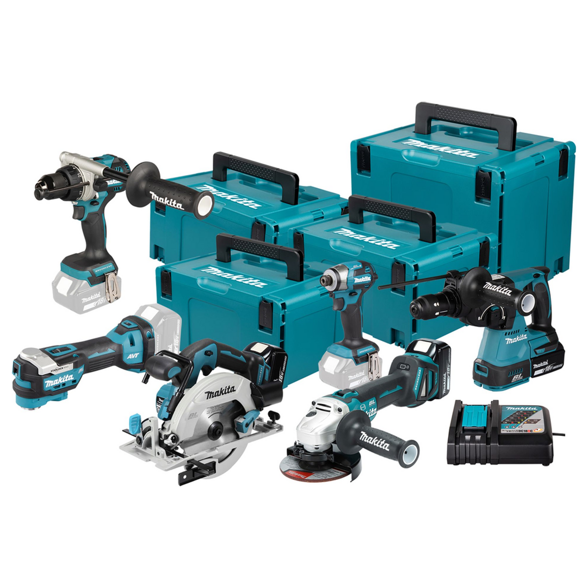 DLX6145JX1 - Combo Kit Makita DLX6145JX1 LXT 18V 5Ah 6 Utensili
