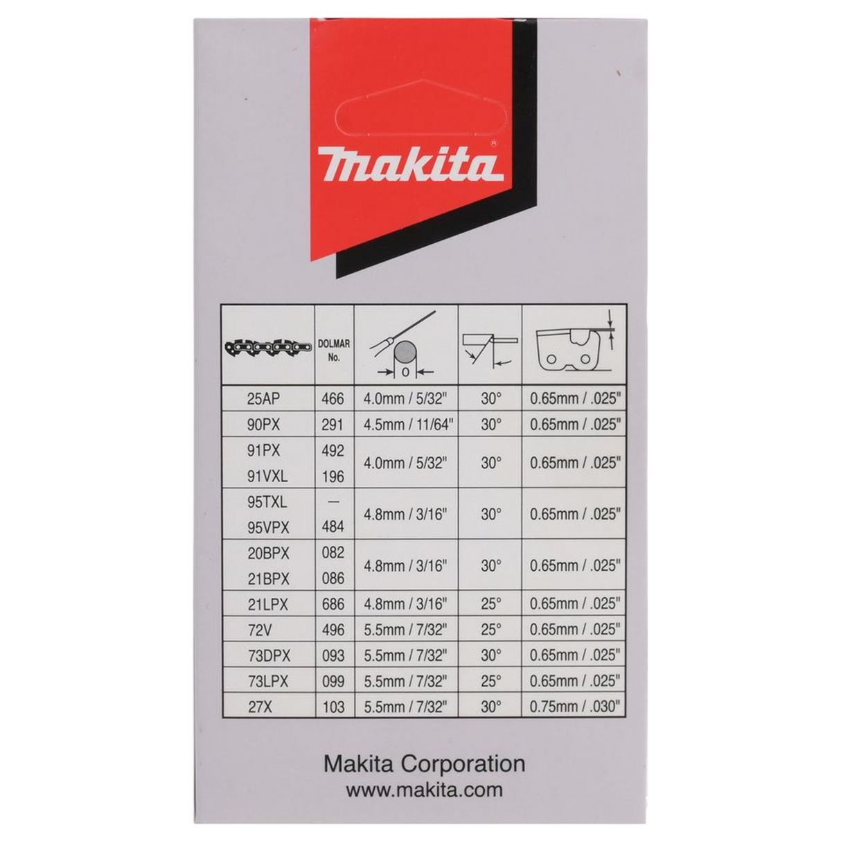 191H01-8 - Cadena Makita 191H01-8 90PX 30cm - Imagen 5