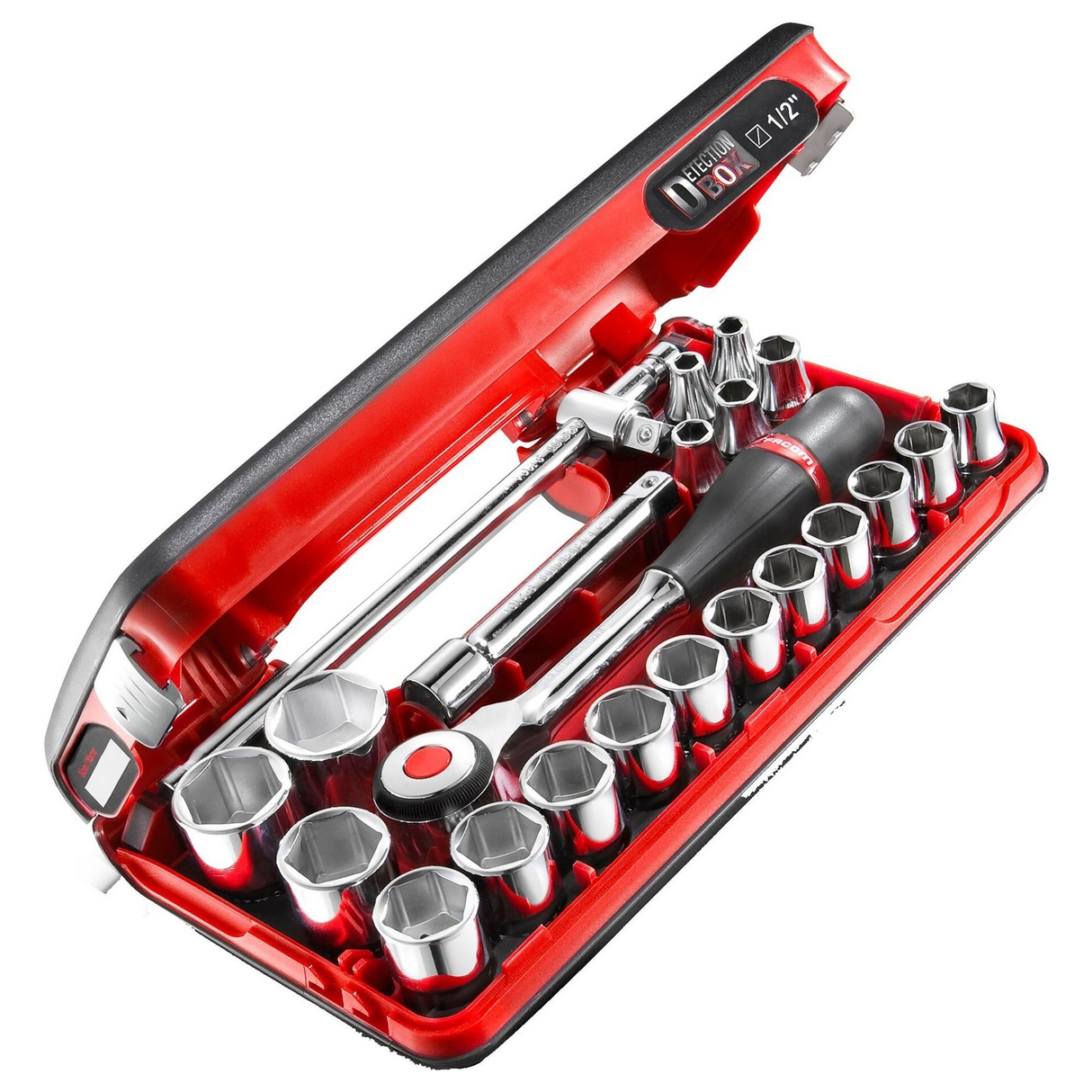 S.360DBOX4PB - Set Bussole Facom S.360DBOX4PB 1/2" con Cricchetto (22 pz) - Immagine 3