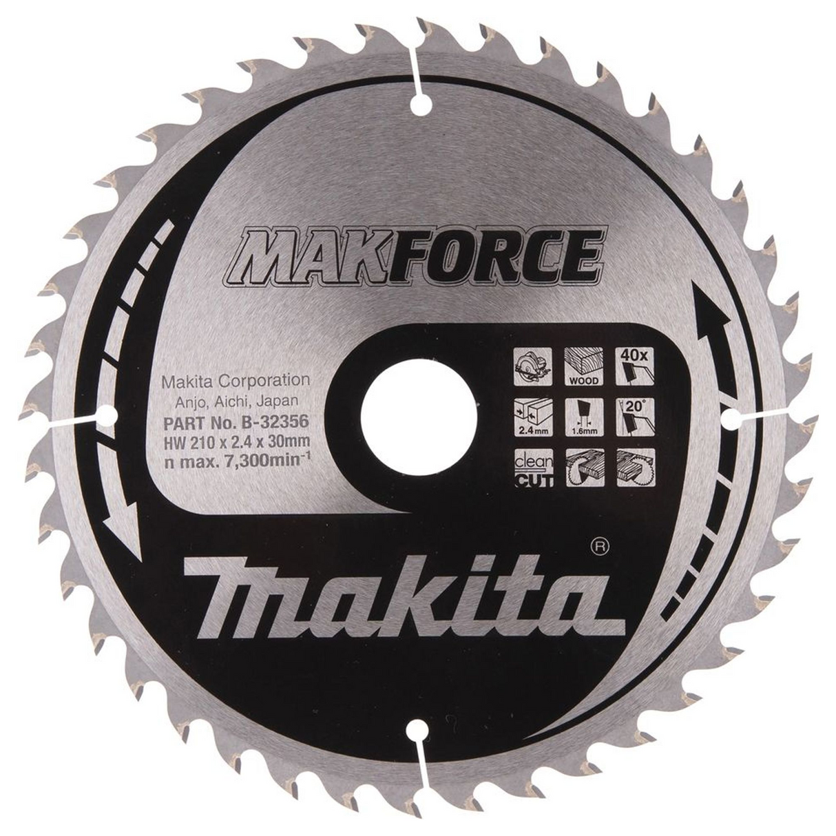B-32356 - Hoja circular Makita B-32356 210 mm 40T - Imagen 2