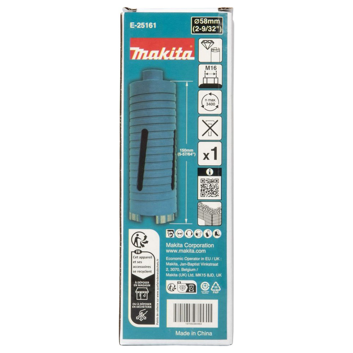 E-25161 - Corona de Diamantes Makita E-25161 58 mm M16 - Imagen 5