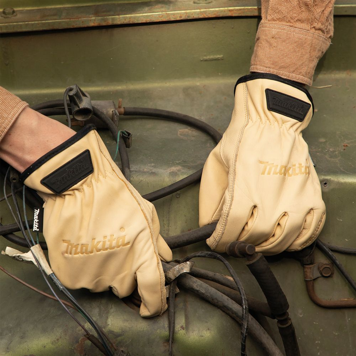 P-84632 - Guantes de trabajo Makita P-84632 Cow Driver de cuero talla L - Imagen 6