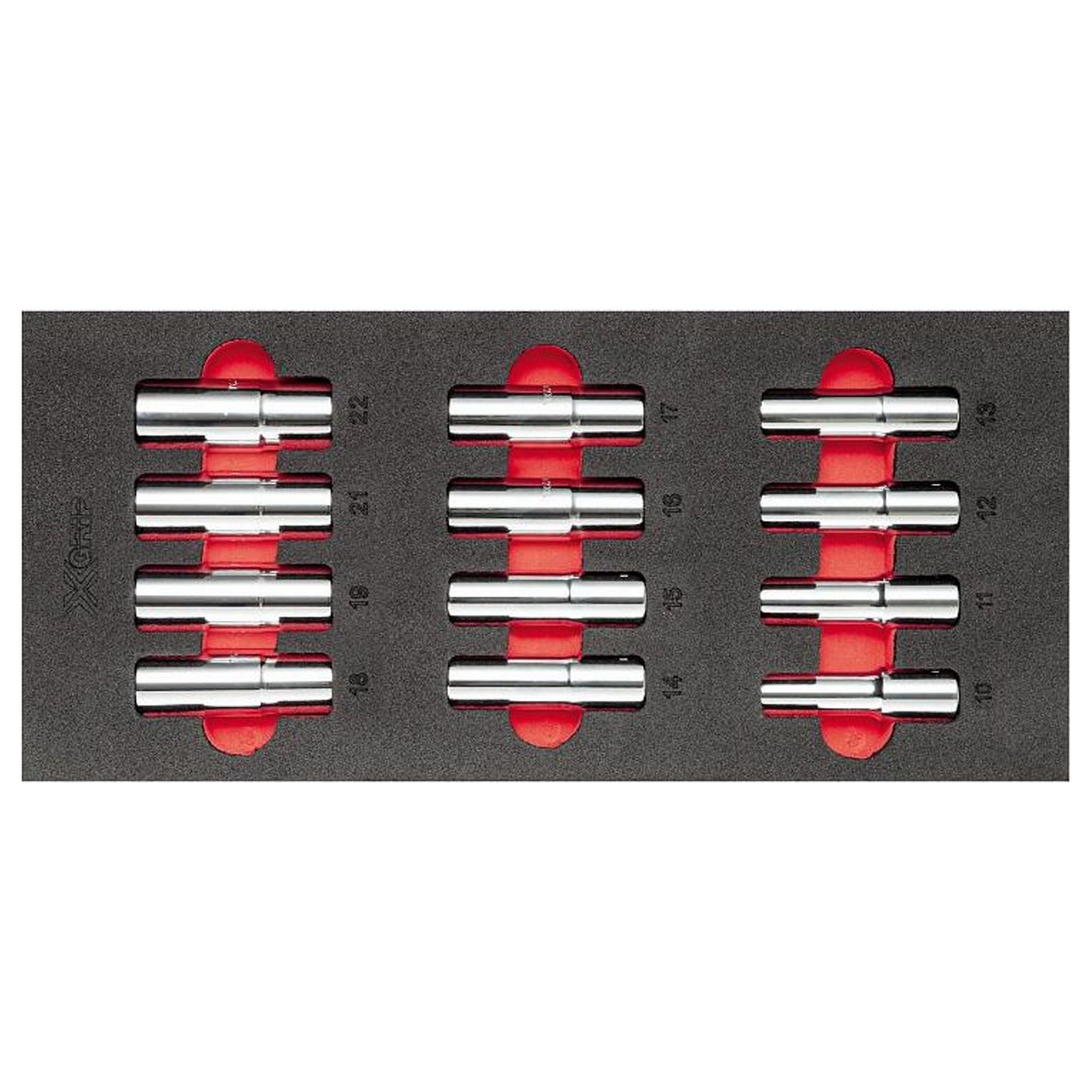 U05191067 - Módulo de esponja bicolor USAG 519 M 235XL con llaves de vaso (12 piezas)
