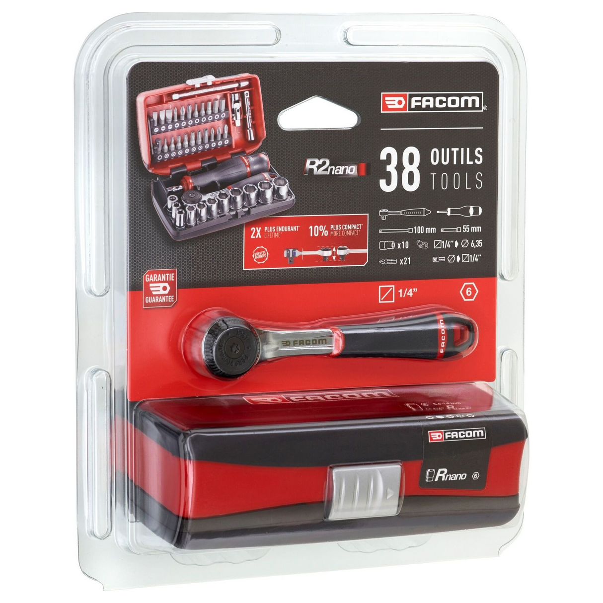 R2NANOPB - Set Chiavi a Bussola Facom R2NANOPB 1/4" 38 Pezzi - Immagine 10