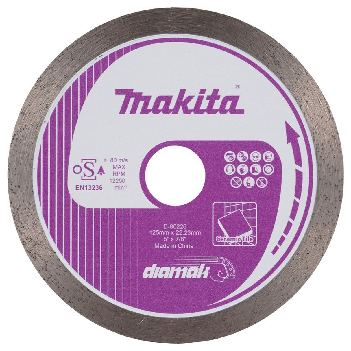 D-80226 - Disco de diamante Makita D-80226 125 mm - Imagen 2