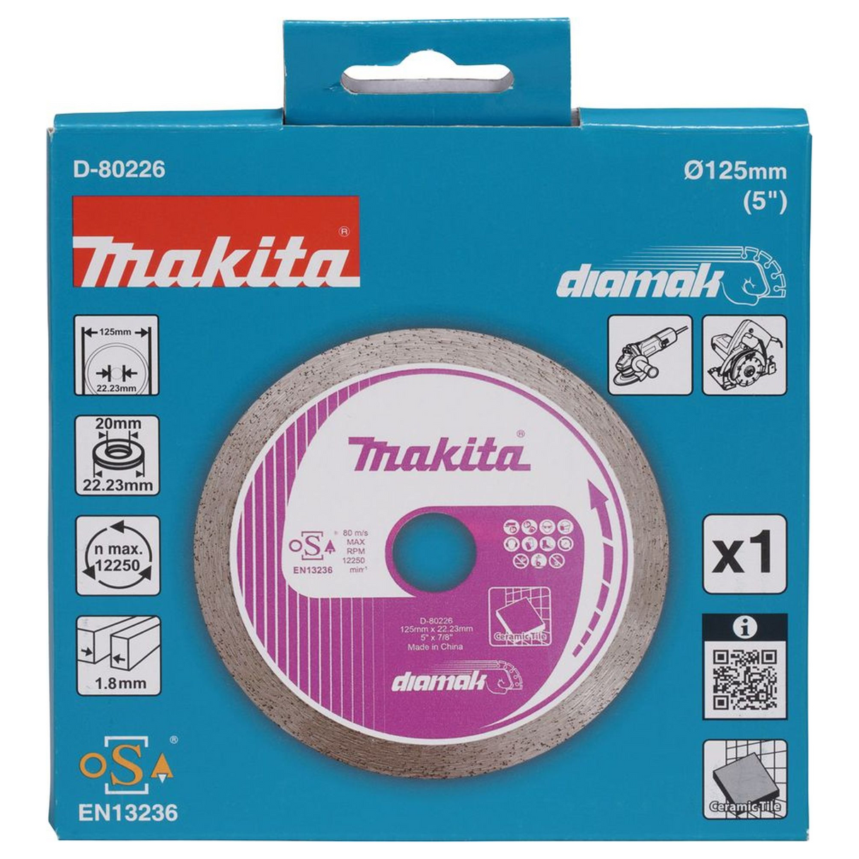 D-80226 - Disco de diamante Makita D-80226 125 mm - Imagen 4