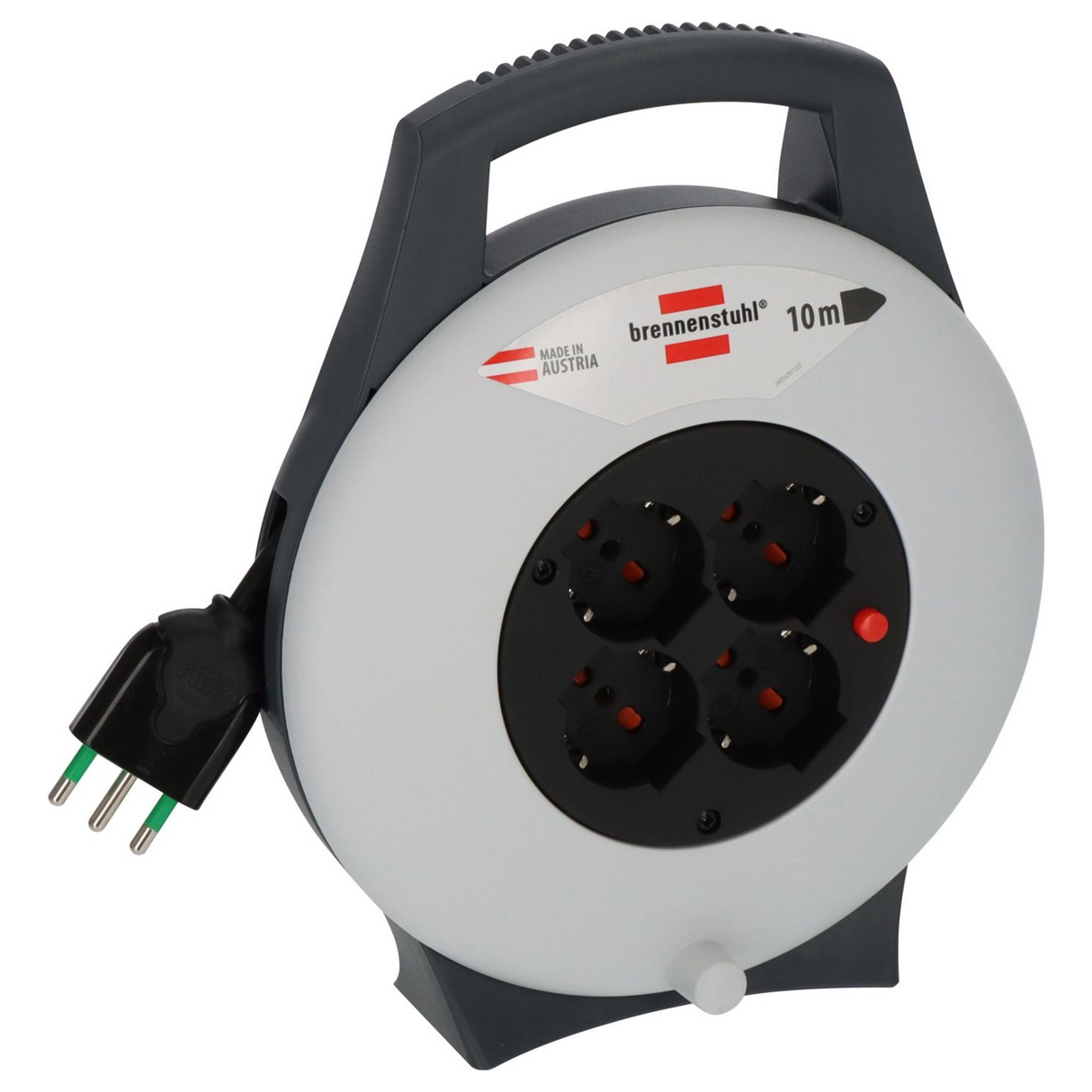 1093655 - Carrete de cable Brennenstuhl Vario Line X de 4 tomas, 10 m, H05VV-F 3G1.5