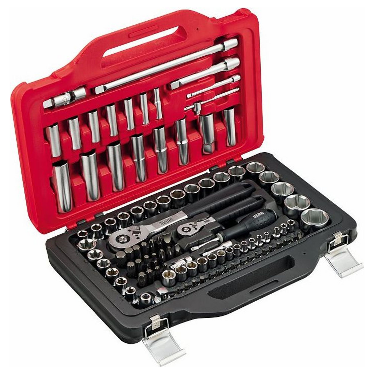 U06010031 - Surtido USAG 601 Caja modular JS100 de 1/4-1/2 pulgada, 100 piezas