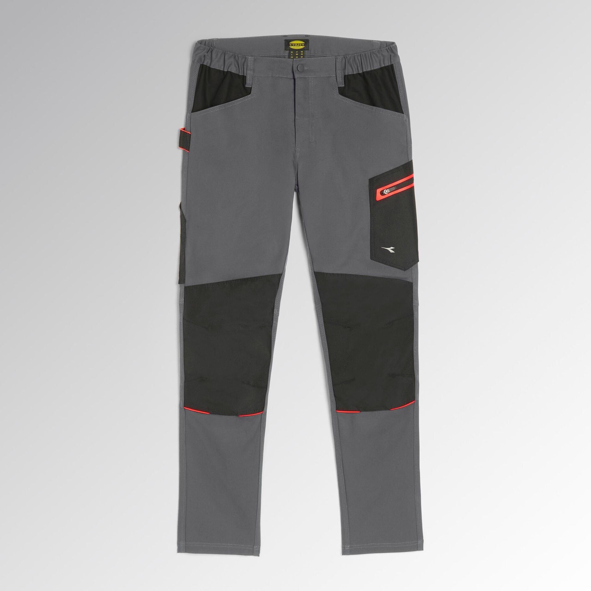 702.183064-75070- - Pantalone da Lavoro Diadora Utility Pant Stretch Performance 2.0 Grigio Acciaio
