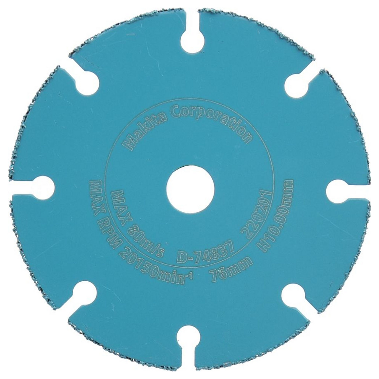 D-74837 - Disco de corte de carburo de tungsteno Makita D-74837 76x10mm - Imagen 3