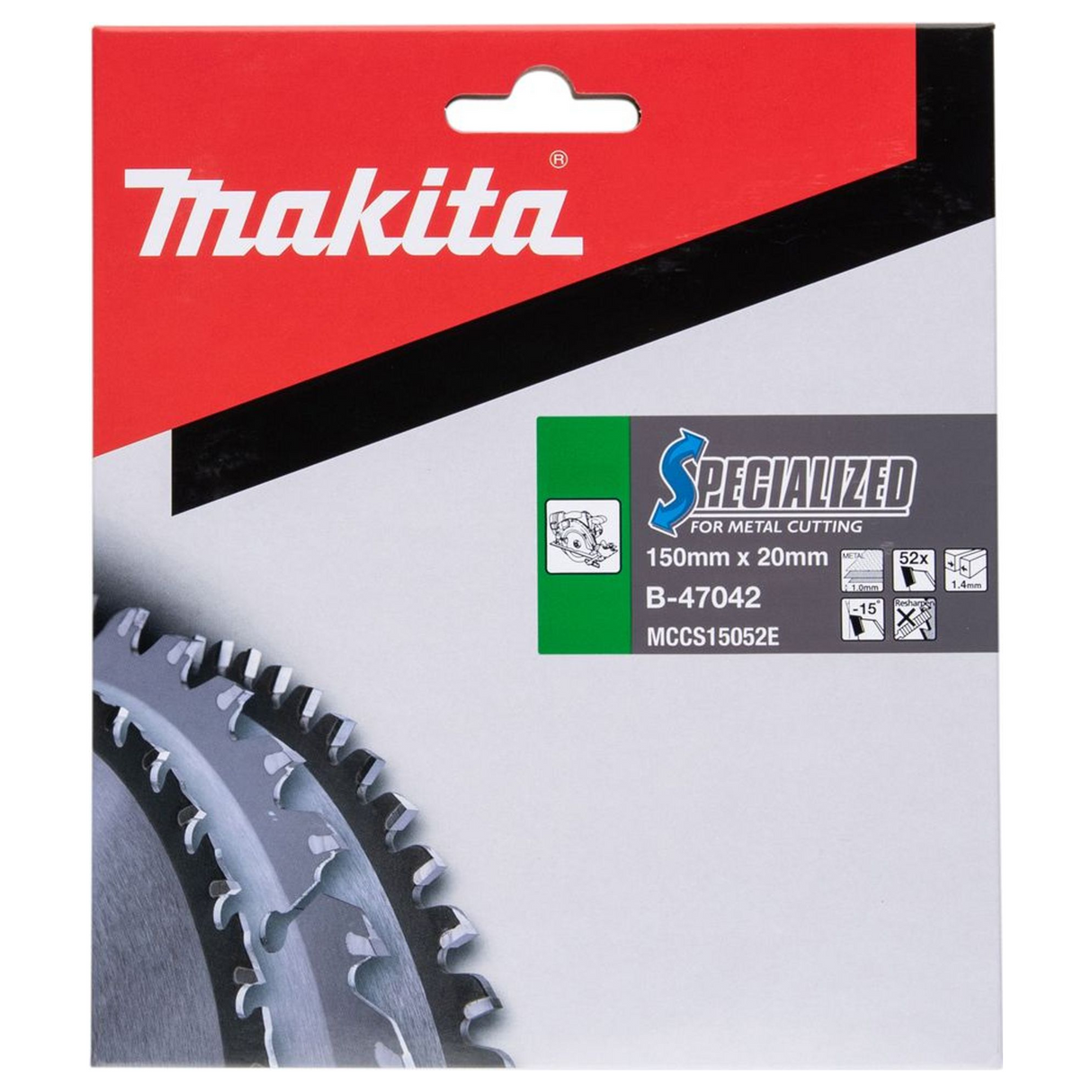 B-47042 - Hoja de sierra circular Makita B-47042 TCT especializado 150 mm 52T - Imagen 3