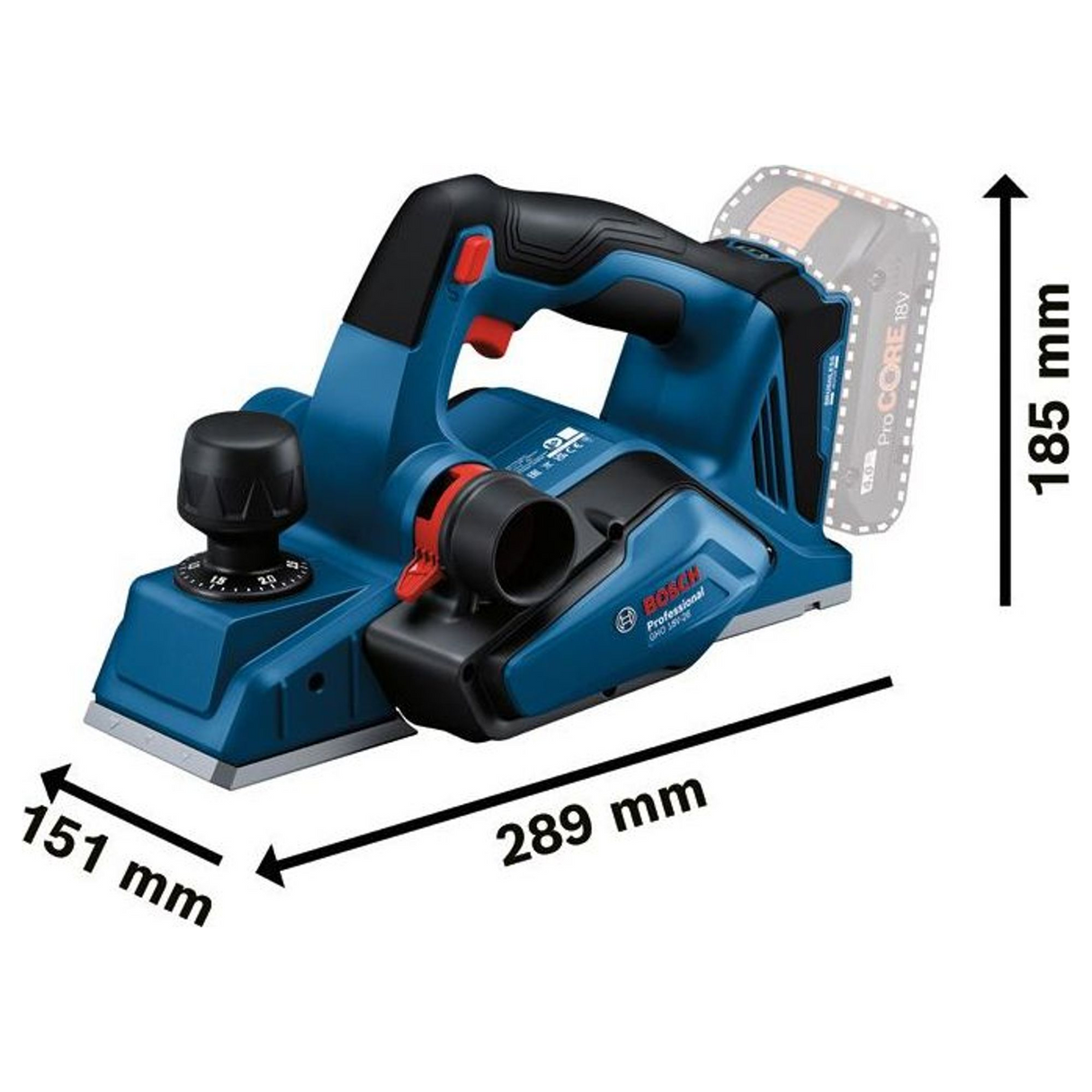 06015B5000 - Pialletto Bosch GHO 18V-26 PRO 18V - Immagine 25