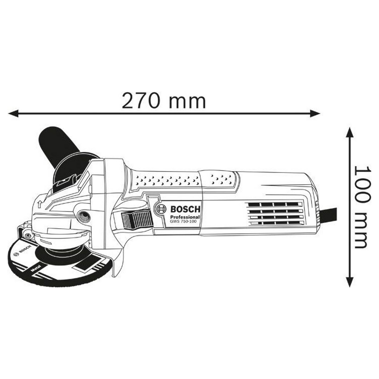 06018C1309 - Kit de amoladora Bosch GWS 22-230 J + 2 GWS 750 - Imagen 11