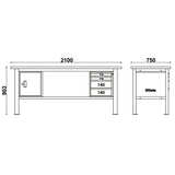 Banco da lavoro Beta C58BC-X2,1 4CA nero