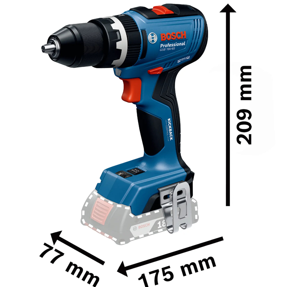Combo Kit Bosch GSB 18V-65 + GWS 18V-11 + GBH 18V-24 C 18V 5Ah