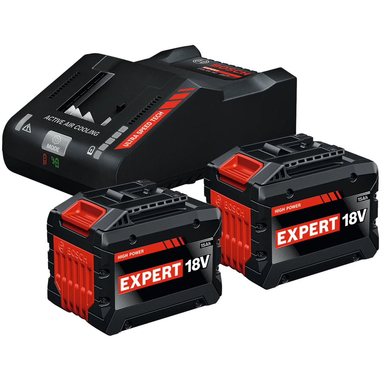 Starter Set Bosch Expert EXBA18V-150 + EXAL18V-160 18V 15Ah