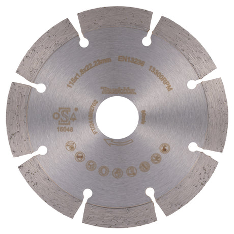 D-80070 - Hoja de diamante segmentada Makita D-80070 115 mm - Imagen 3