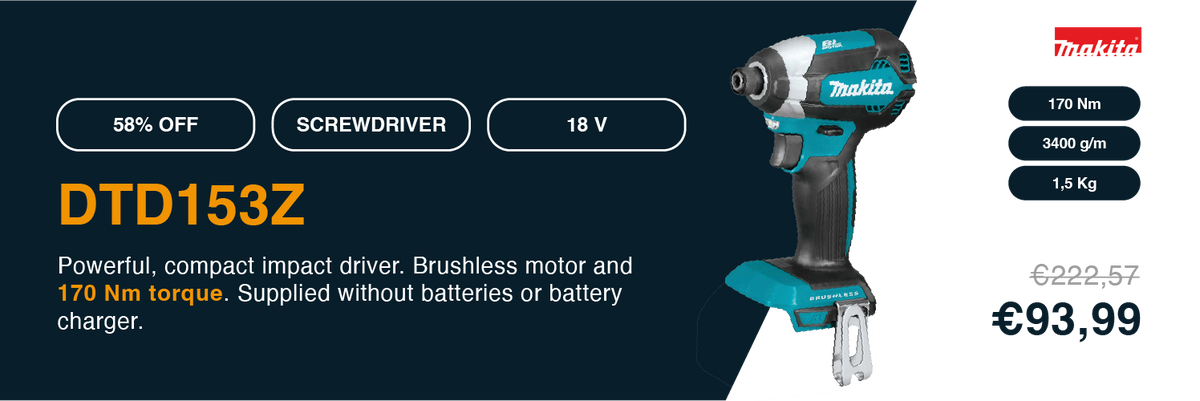 Llave de impacto Makita DTD153ZJ 18 V