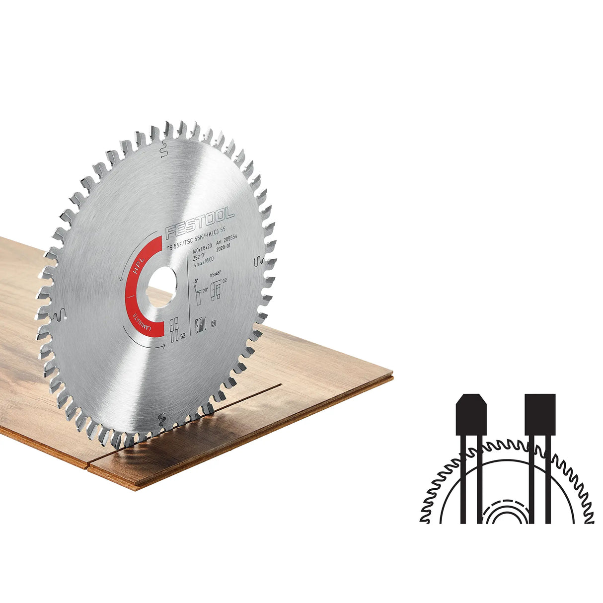 Lama Laminate HPL Festool HW 160x1,8x20 TF52