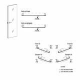 Porta Battente Scrigno Essential Vetro Mirr H2100
