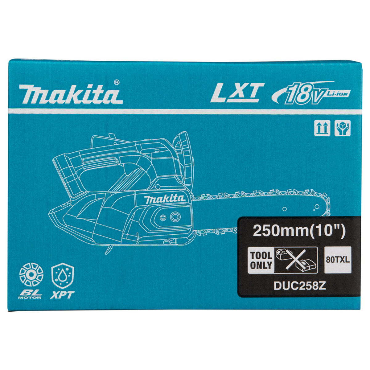 DUC258Z - Motosierra eléctrica con empuñadura superior Makita DUC258Z 18V - Imagen 20