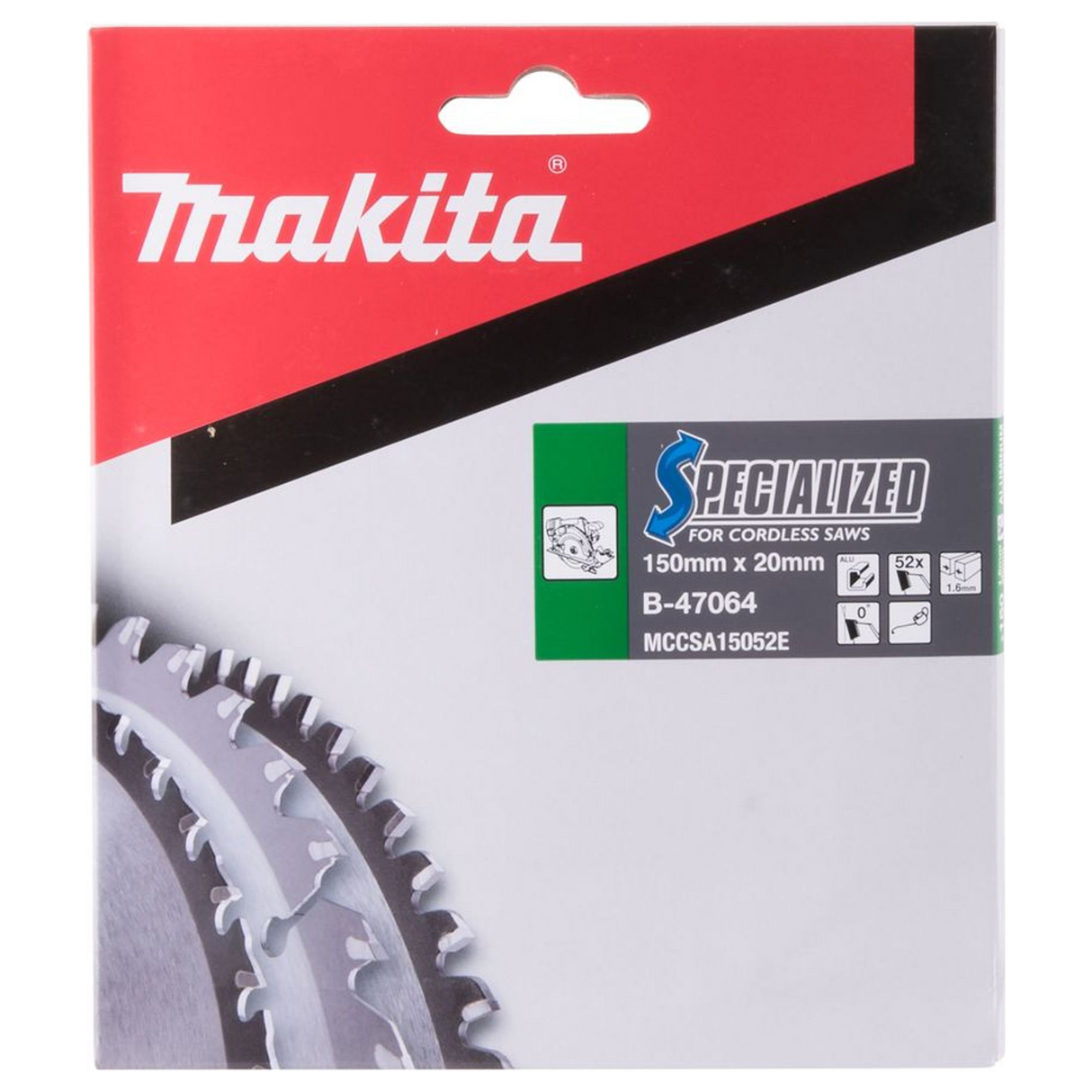 B-47064 - Hoja de sierra circular Makita B-47064 150 mm 52T Aluminio - Imagen 4