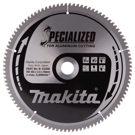 B-33358 - Hoja TCT especializada Makita B-33358 305x30mm 100T Aluminio - Imagen 2