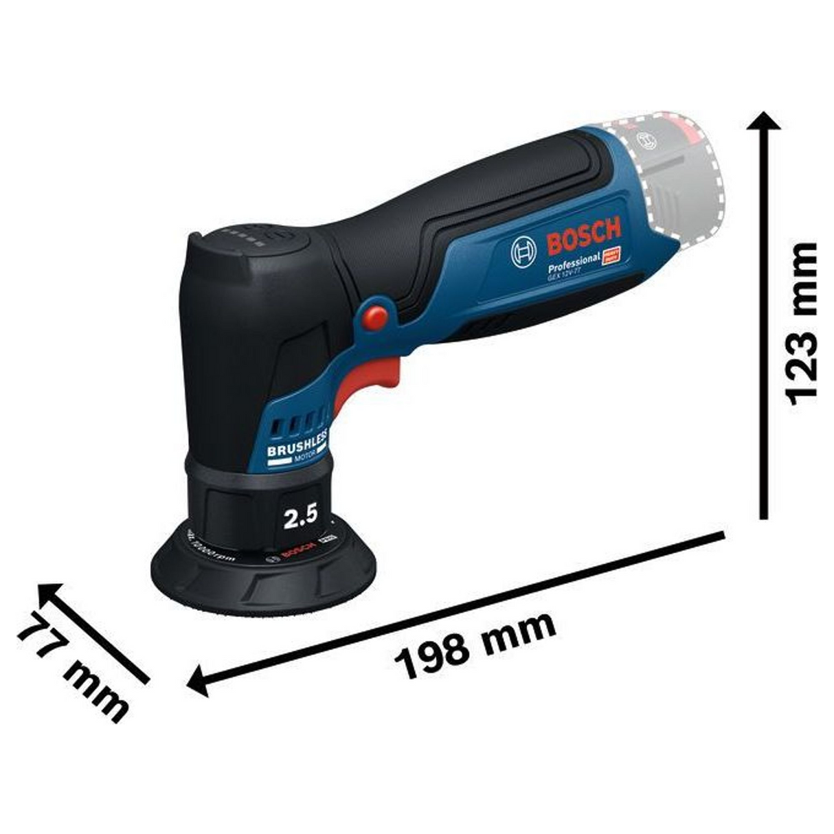 06019L2100 - Lijadora Bosch GEX 12V-77 PRO 12V - Imagen 20