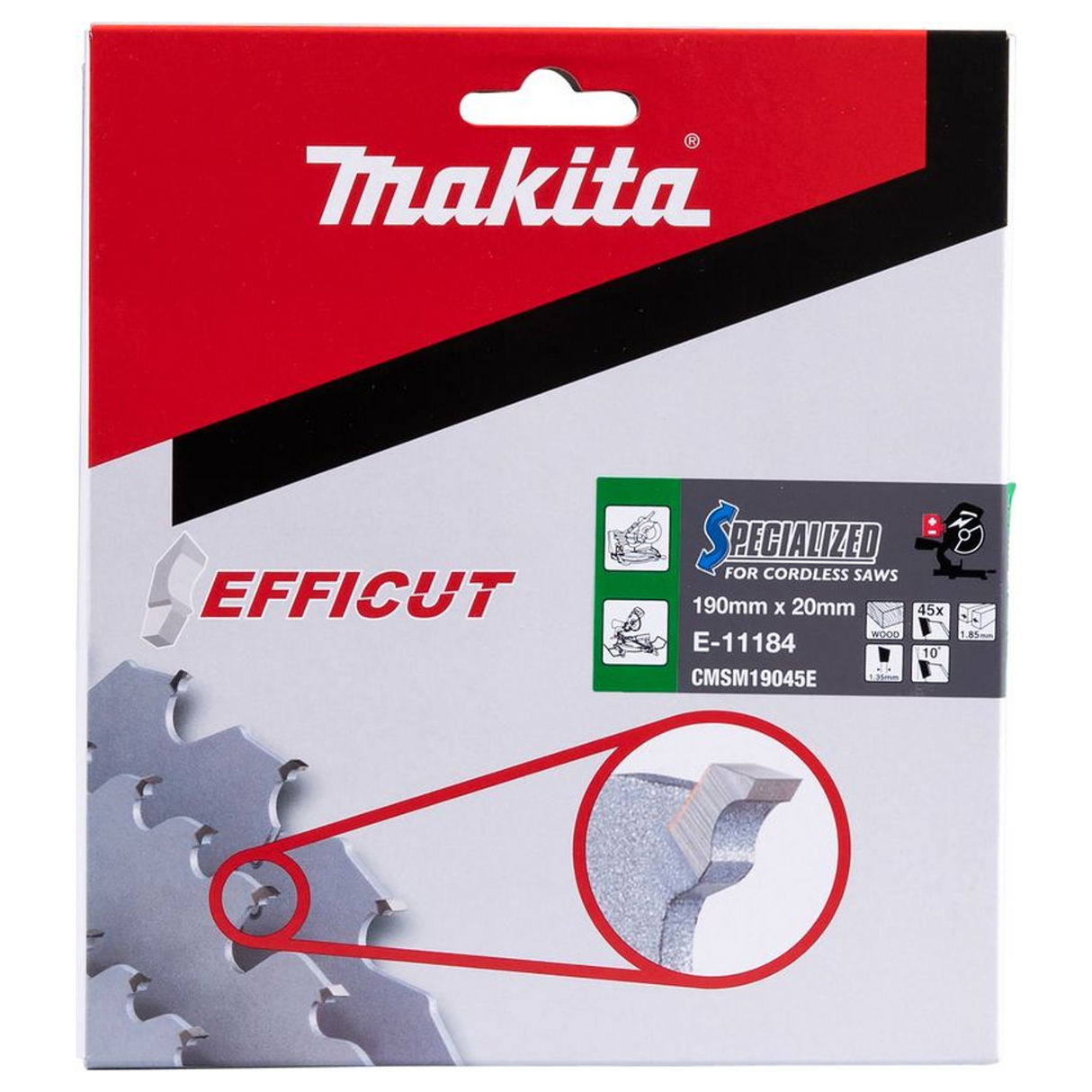 E-11184 - Cuchilla EFFICUT Makita E-11184 190/20 45 Dientes - Imagen 4