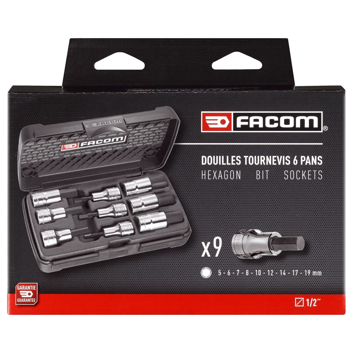 STM.J9APB - Set Bussole Esagonali FACOM STM.J9APB 1/2" 9 pezzi - Immagine 2
