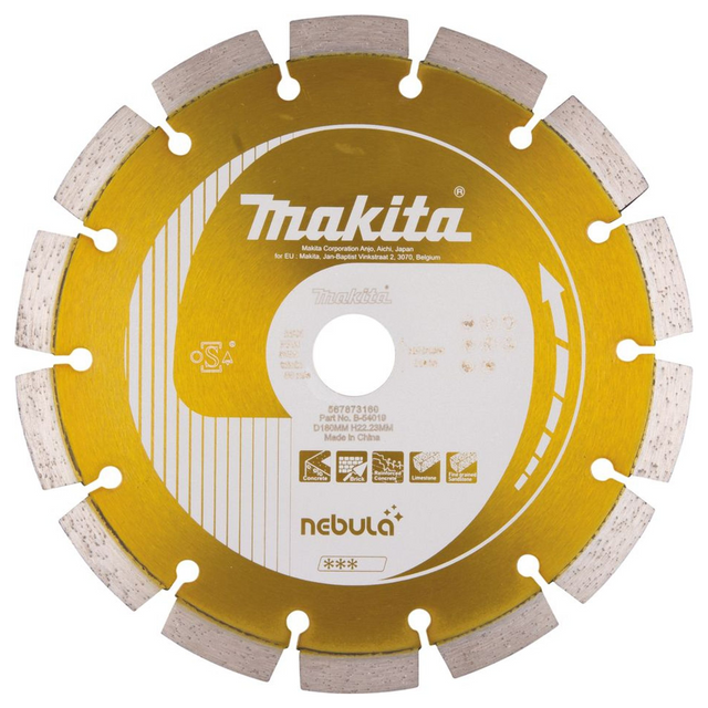 B-54019 - Disco de diamante Makita B-54019 Nebulosa Húmeda y Seca 180 mm - Imagen 2