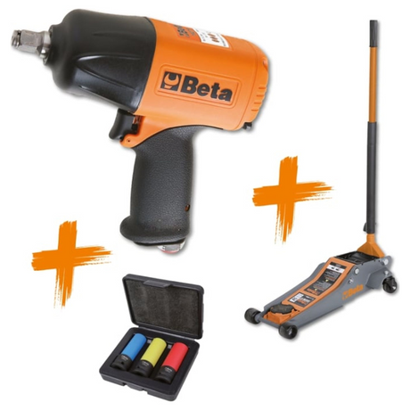 030330911 - Kit de gato hidráulico Beta 3033E/3T-K1 Llave de impacto neumática de 3 toneladas