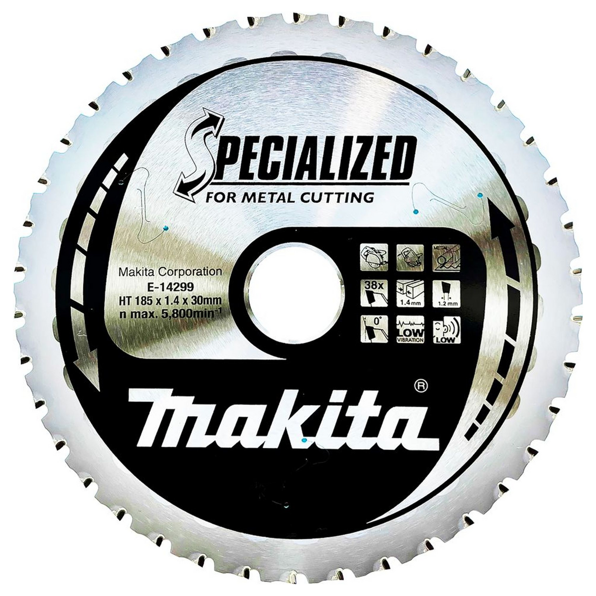 E-14299 - Hoja circular Makita E-14299 185x30mm 38T - Imagen 2