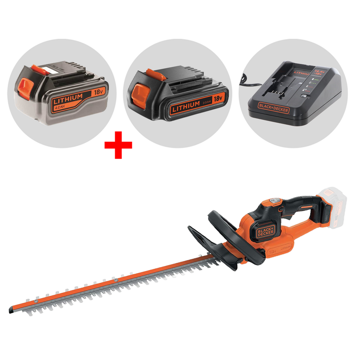 GTC18504PC-QW - Cortasetos Black & Decker GTC18504PC-QW 18V 4Ah