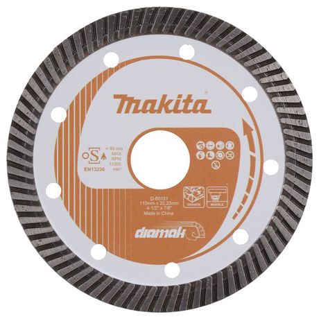 D-80151 - Disco de diamante Makita D-80151 Granito de mármol de 115 mm - Imagen 2