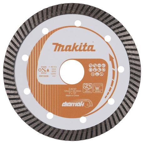 D-80167 - Disco de diamante Makita D-80167 Granito de mármol de 125 mm - Imagen 2