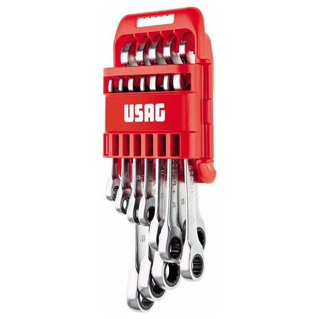 U02856342 - Juego de 12 llaves combinadas de carraca USAG 285 KB/DS12