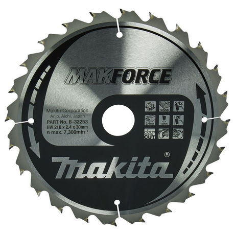 B-32253 - Hoja circular Makita Makforce B-32253 210x30mm 24T - Imagen 2