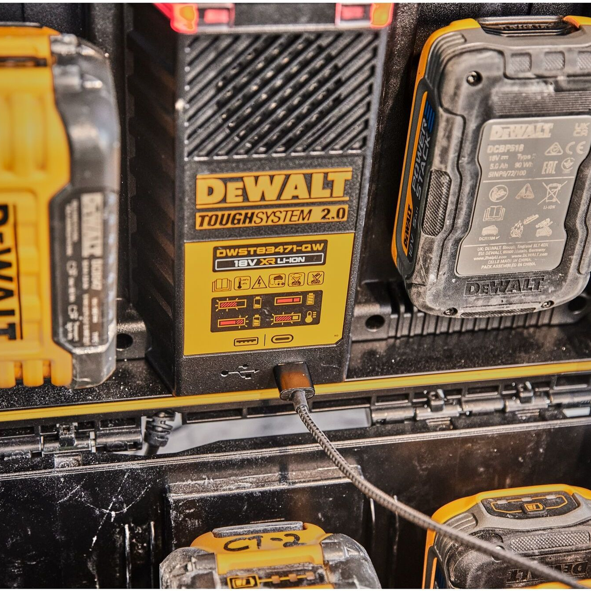 DWST83471-QW - Cargador de batería doble Dewalt DWST83471-QW ToughSystem 2.0 - Imagen 14