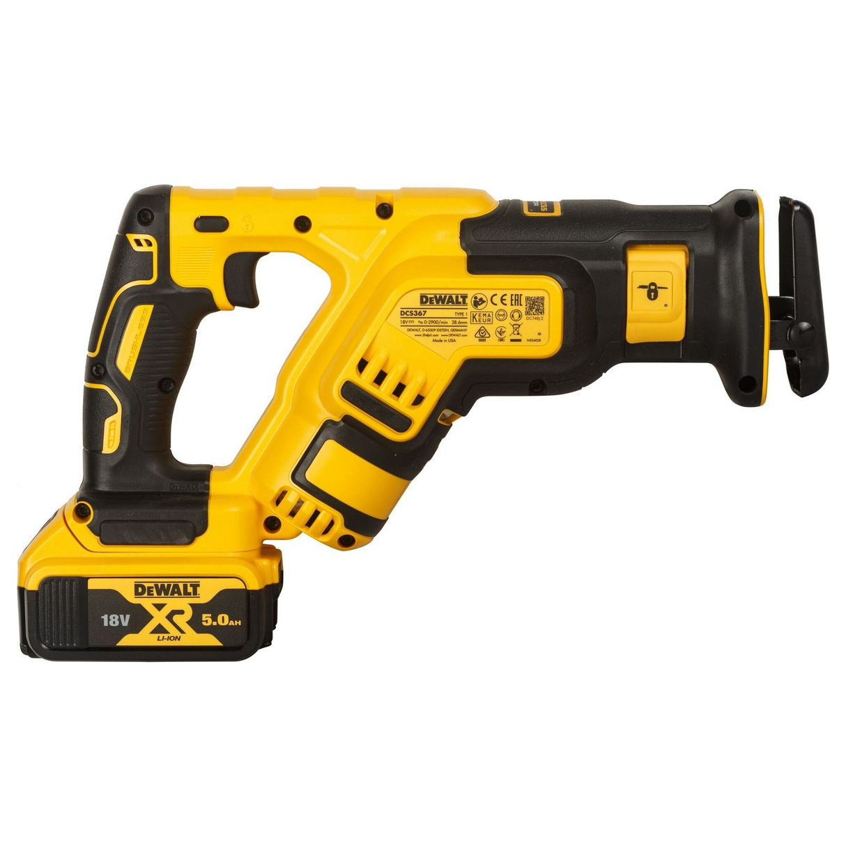 DCS367P2-QW - Sierra recíproca Dewalt DCS367P2-QW 18V 5Ah SIN ESCOBILLAS - Imagen 3