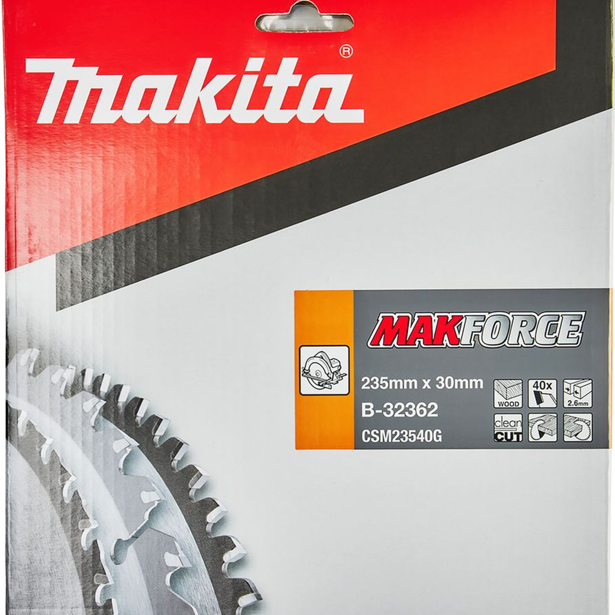 B-32362 - Hoja circular Makita Makforce B-32362 235 mm 40T - Imagen 3