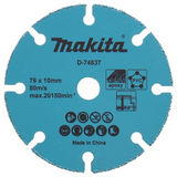 D-74837 - Disco da Taglio Carburo di Tungsteno Makita D-74837 76x10mm - Immagine 2