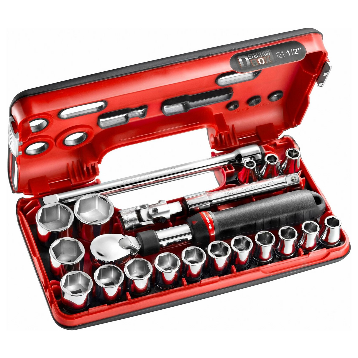 SXL.DBOX1PB - Set Bussole Facom SXL.DBOX1PB 1/2" con Cricchetto Estensibile 21 Pezzi