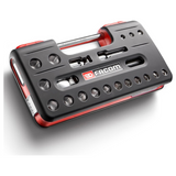 SXL.DBOX1PB - Set Bussole Facom SXL.DBOX1PB 1/2" con Cricchetto Estensibile 21 Pezzi - Immagine 2